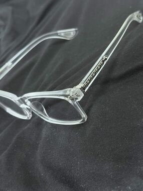 Chrome Hearts Clear Transparent Rectangle Frame Glasses